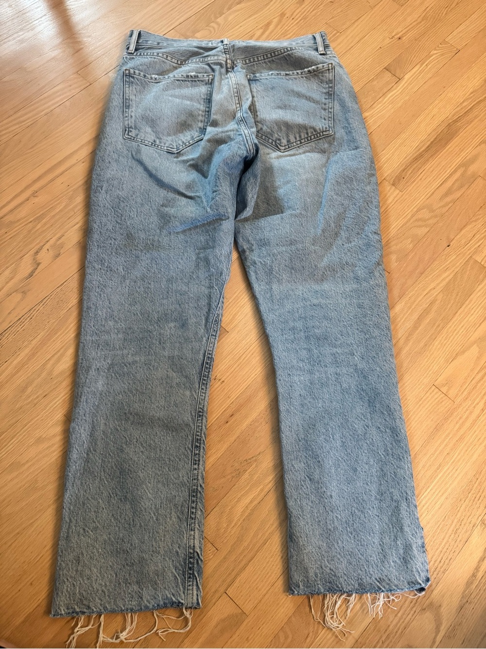 Agolde Light Blue Straight-Leg Jeans Riley style - Picture 3 of 3